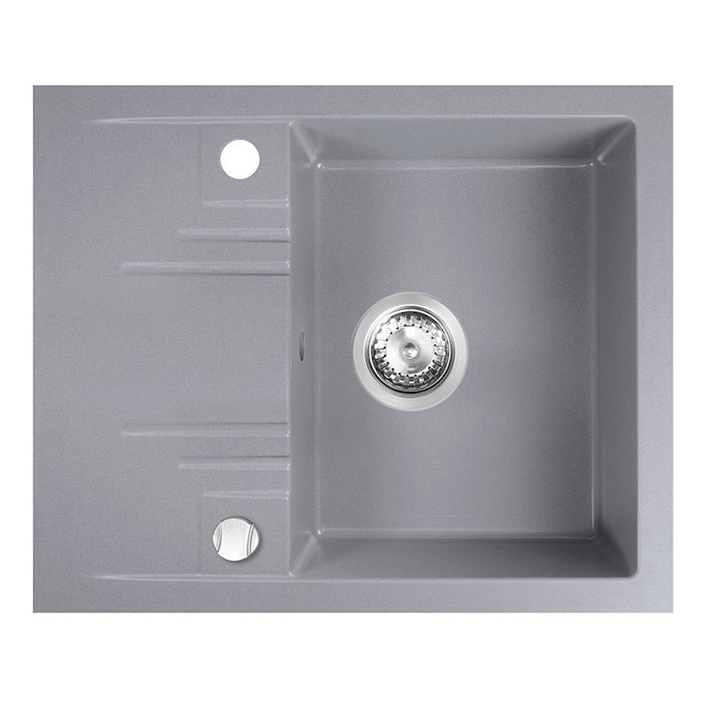 Chiuveta Ferro Mezzo II, 1 cuva cu picurator, 58 x 48 cm, gri - DRGM48/58GA