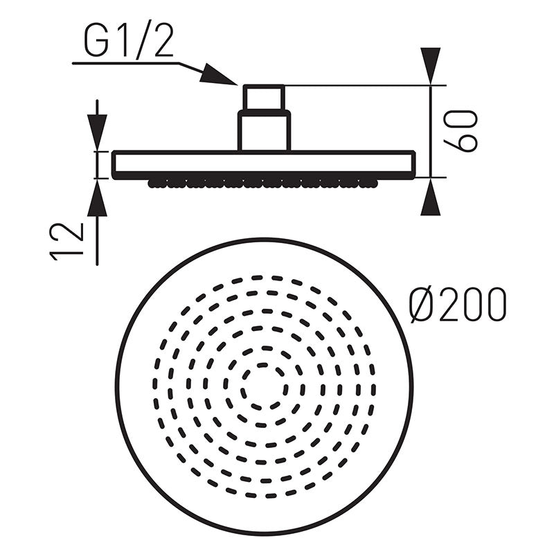 Dus fix Ferro Rondo, 20 cm, crom - DSN01