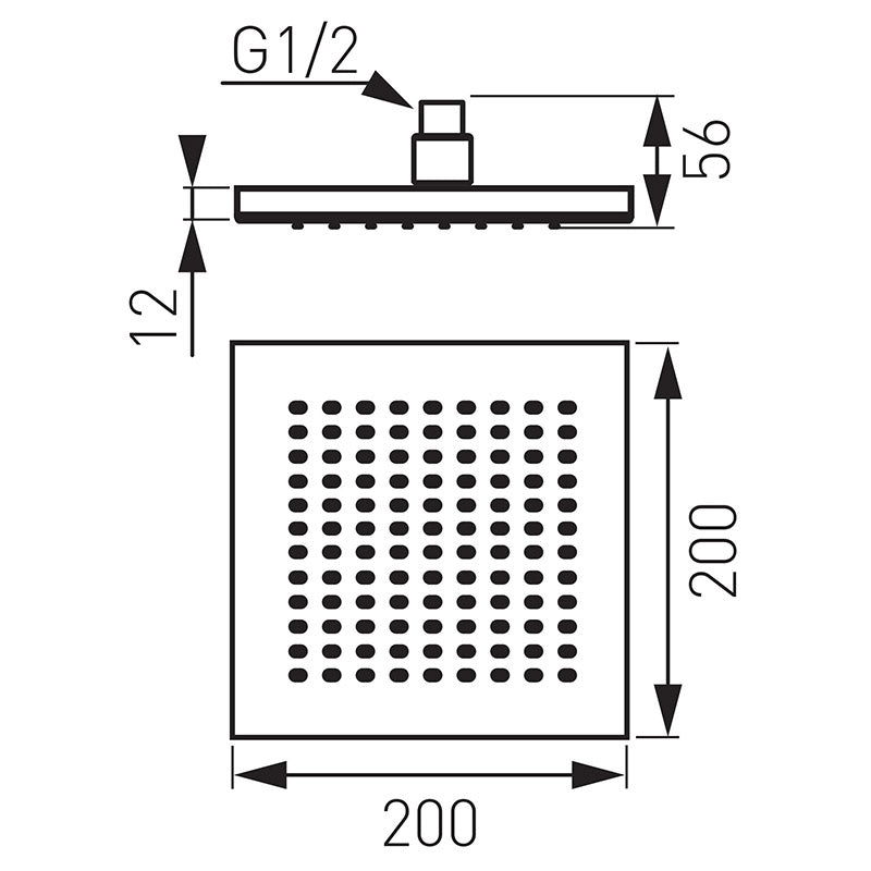 Dus fix Ferro Squerto, 20 x 20 cm, crom - DSN02