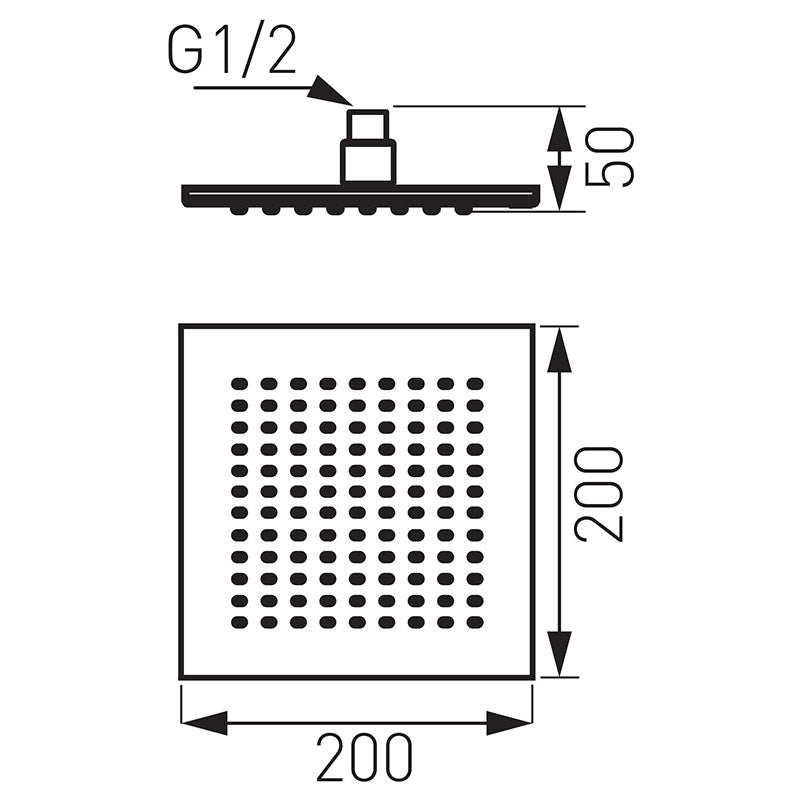 Dus fix Ferro Slim, 20 x 20 cm, crom - DSN04