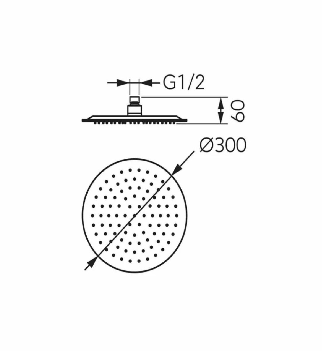 Dus fix Ferro Slim 300 mm negru mat - DSN07BL