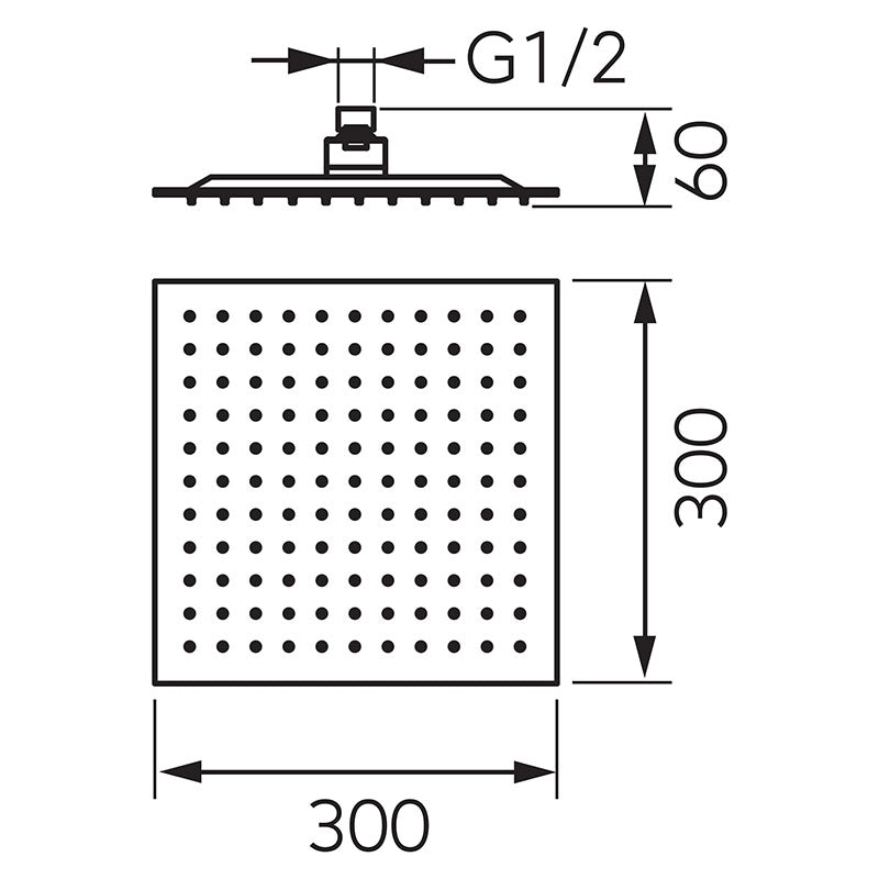 Dus fix Ferro Slim, 30 x 30 cm, crom - DSN08