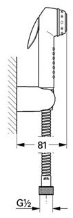 Dus anal Grohe cu suport perete-27812IK0