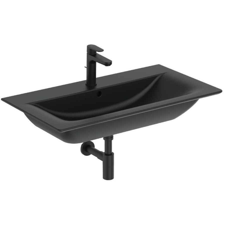 Lavoar Ideal Standard Connect Air, montare pe mobilier, negru mat - E0289V3
