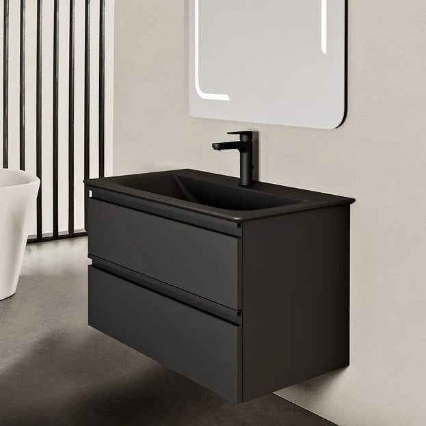 Lavoar Ideal Standard Connect Air, montare pe mobilier, negru mat - E0289V3