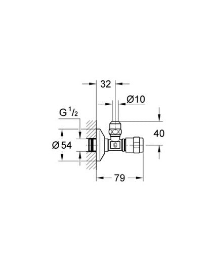 Eggemann - Egaplus - Ventil de serviciu 1/2" - Grohe-41263000