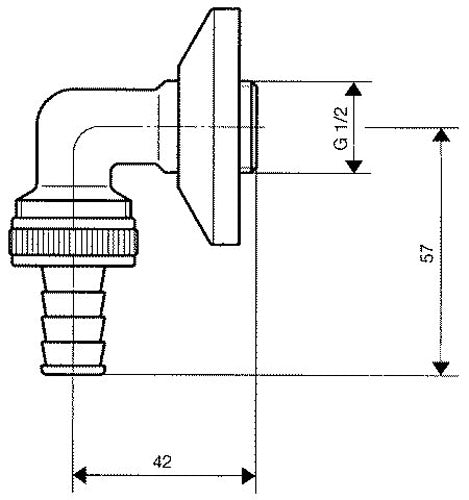 Racord pe colt 1/2" - Grohe WAS - 41125000