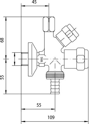 Supapa de serviciu mixta 3/8" - Grohe Eggemann WAS-41070000