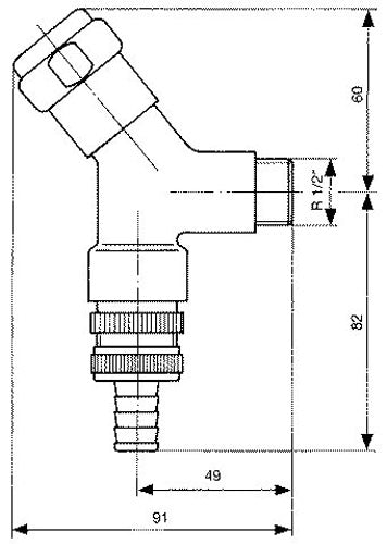 Ventil de legatura 1/2" - Grohe Eggemann WAS-41015000