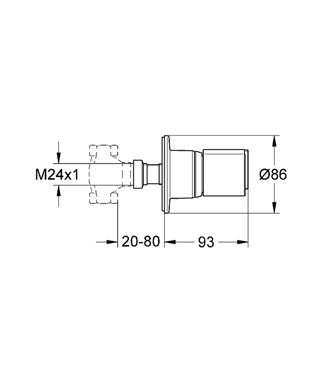 Element exterior pentru robinet incastrat - Grohe