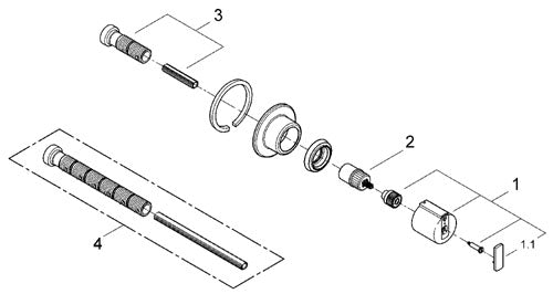 Element exterior pentru robinet incastrat - Grohe