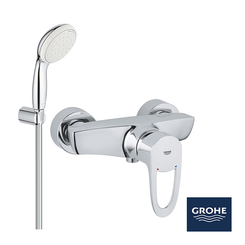 Pachet baterie cabina dus Grohe Europlus, set dus ,furtun 1,25m,suport prindere inclus