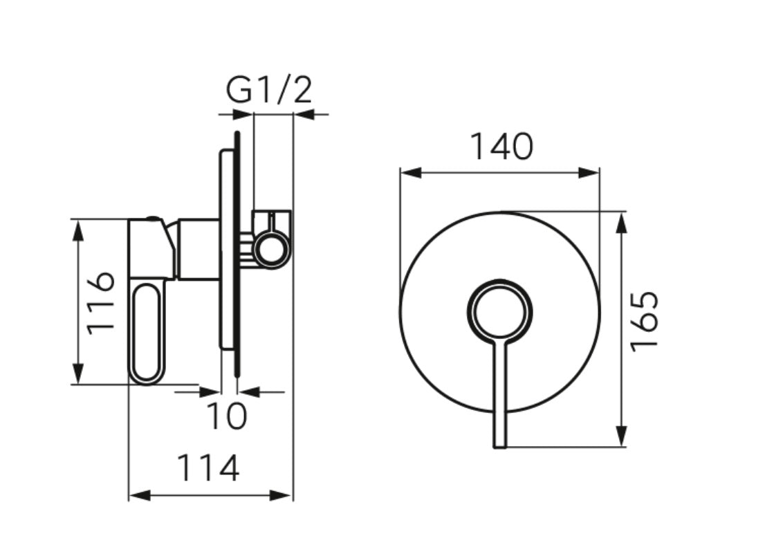 Baterie dus FDesign Zaffiro, montaj incastrat, corp ingropat inclus, alb mat - FDSFD1-ZFR-7PA-33