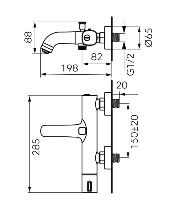 Baterie cada FDesign Meandro, crom - FDSFD1-MDR-1-11