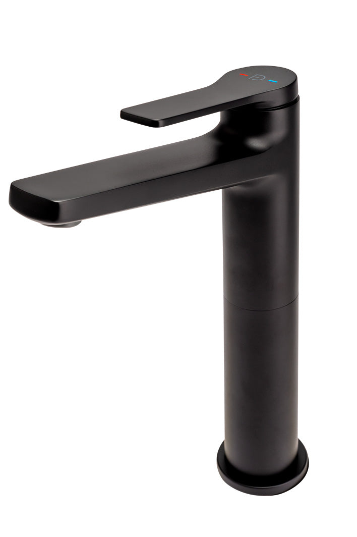 Baterie lavoar inalta FDesign Seppia cu ventil click-clack, negru - FDSFD1-SPA-2L-22