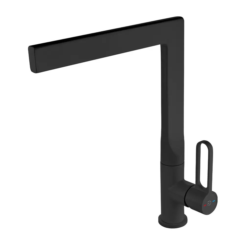 Baterie bucatarie FDesign Zaffiro, monocomanda, negru mat - FDSFD1-ZFR-4-22