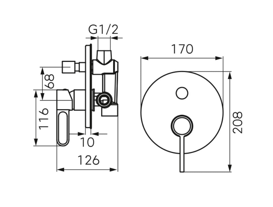 Baterie cada/dus FDesign Zaffiro, corp ingropat inclus, negru-aur roz - FDSFD1-ZFR-7P-25