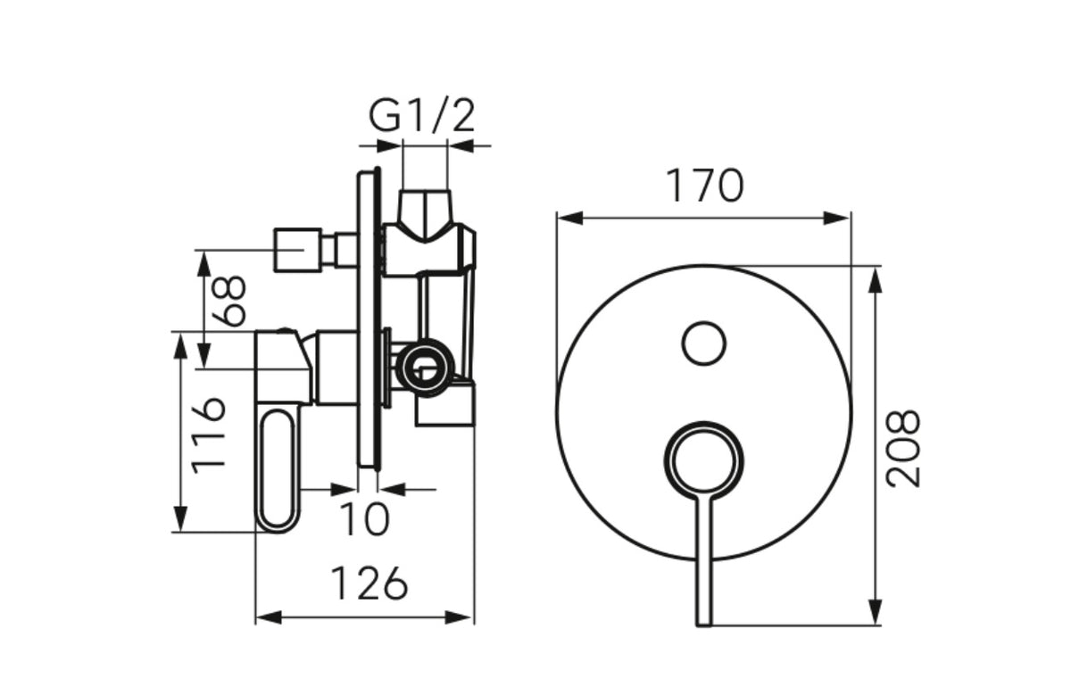 Baterie cada/dus incastrata FDesign Zaffiro, alb mat - FDSFD1-ZFR-7P-33