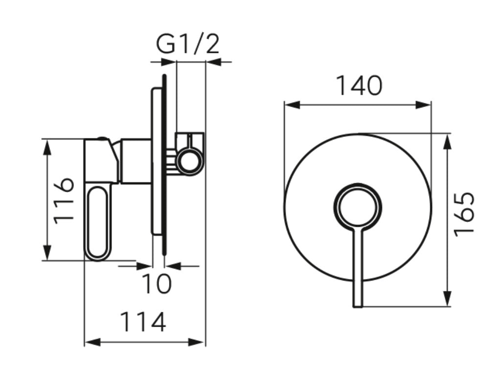 Baterie dus FDesign Zaffiro, montaj incastrat, corp ingropat inclus, negru-aur roz - FDSFD1-ZFR-7PA-25