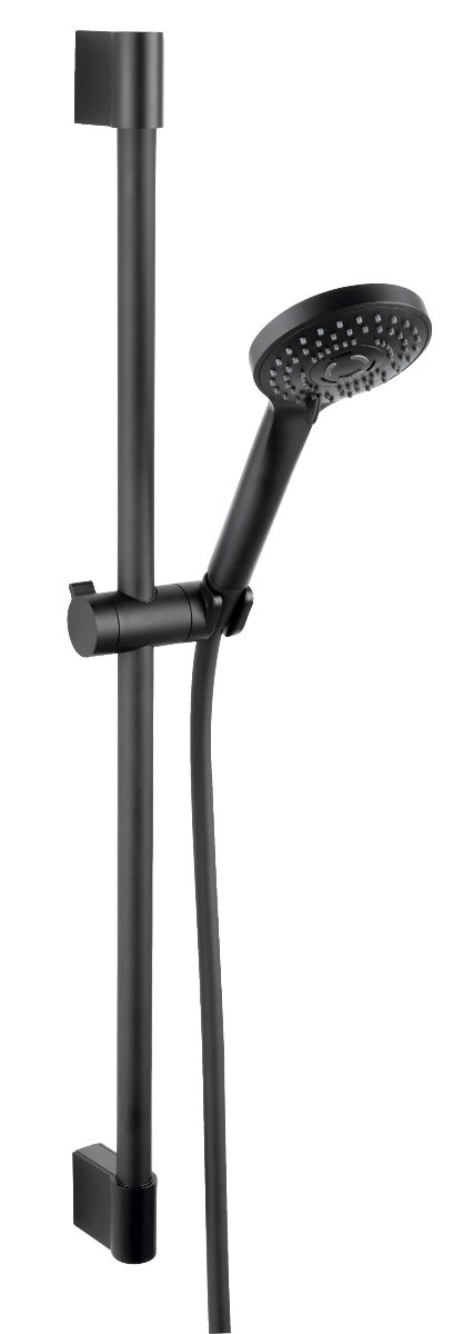 Set dus FDesign Inula, bara 65 cm, para mobila 10 cm cu 3 functii si furtun 1.5 m, negru mat - FDSFD3-104-22