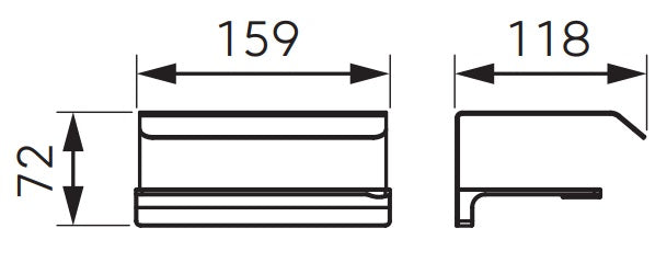 Suport hartie igienica FDesign Piazza cu raft, negru mat - FDSFD6-PZA-10-22
