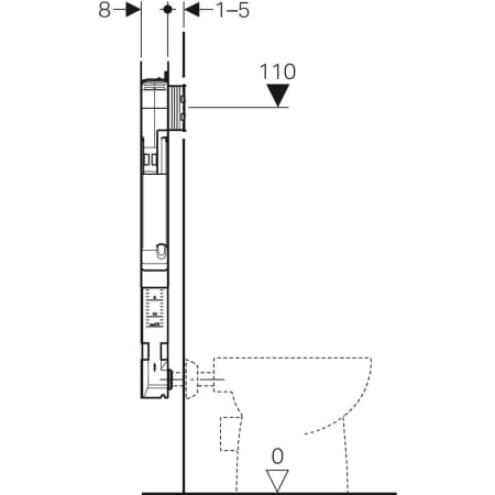 Rezervor incastrat Geberit Sigma UP720, 8 cm, pentru vas wc pe pardoseala - GEB109.791.00.1