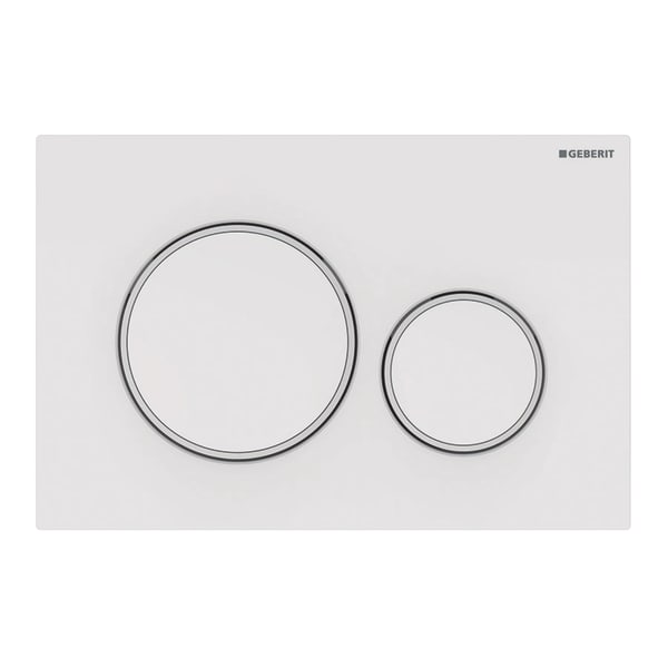 Placuta de actionare Geberit Sigma 20 alb, inele alb/mat -GEB115.882.11.1