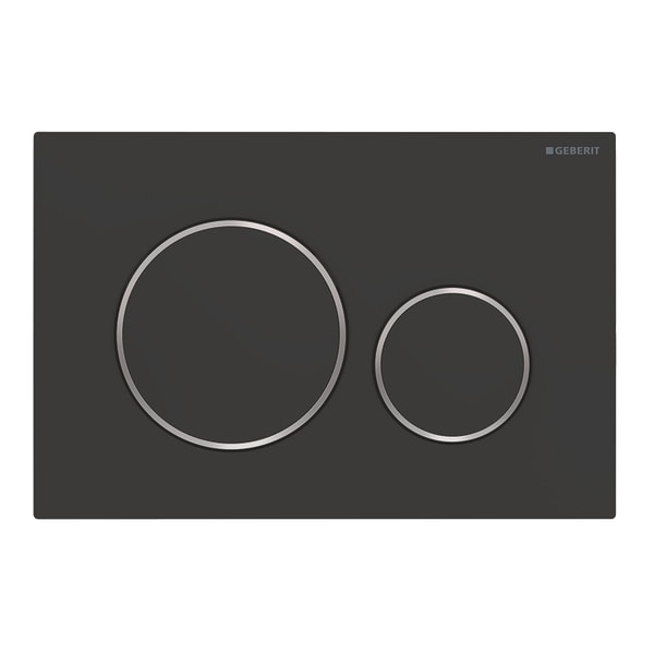 Placuta de actionare Geberit Sigma 20, negru mat , finisaj easy to clean - GEB115.882.14.1