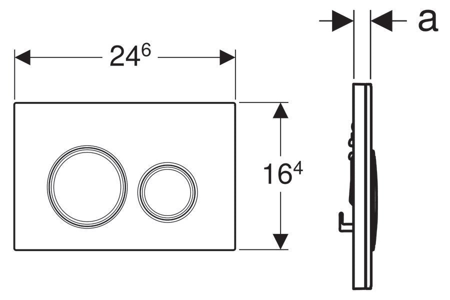 Placa dubla actionare Geberit Sigma 21, crom/gri nisipiu - GEB115.884.JL.1