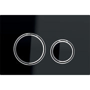 Placa de actionare Geberit Sigma 21 negru, inele crom - GEB115.884.SJ.1