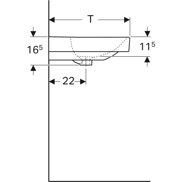 Lavoar Geberit Smyle Square 90x48 cm, fara orificiu baterie, alb - GEC500.250.01.1