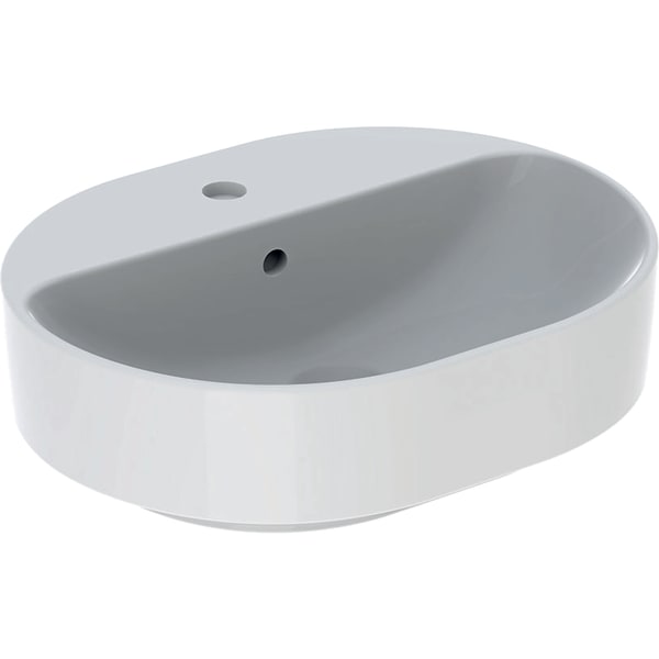 Lavoar Geberit Variform 50x40 cm, cu preaplin si orificiu baterie, alb - GEC500.775.01.2