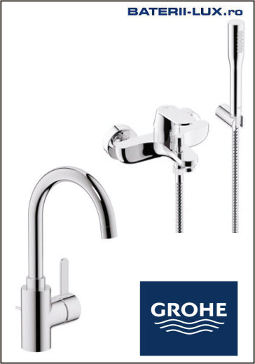 Set baterii baie Grohe Eurosmart Cosmo cu set dus