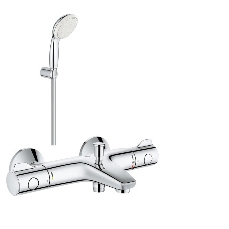 Pachet: Baterie cada Grohe Grohtherm 800-34567000, Set dus fara bara cu 2 tipuri de jet Grohe New Tempesta-27799001 