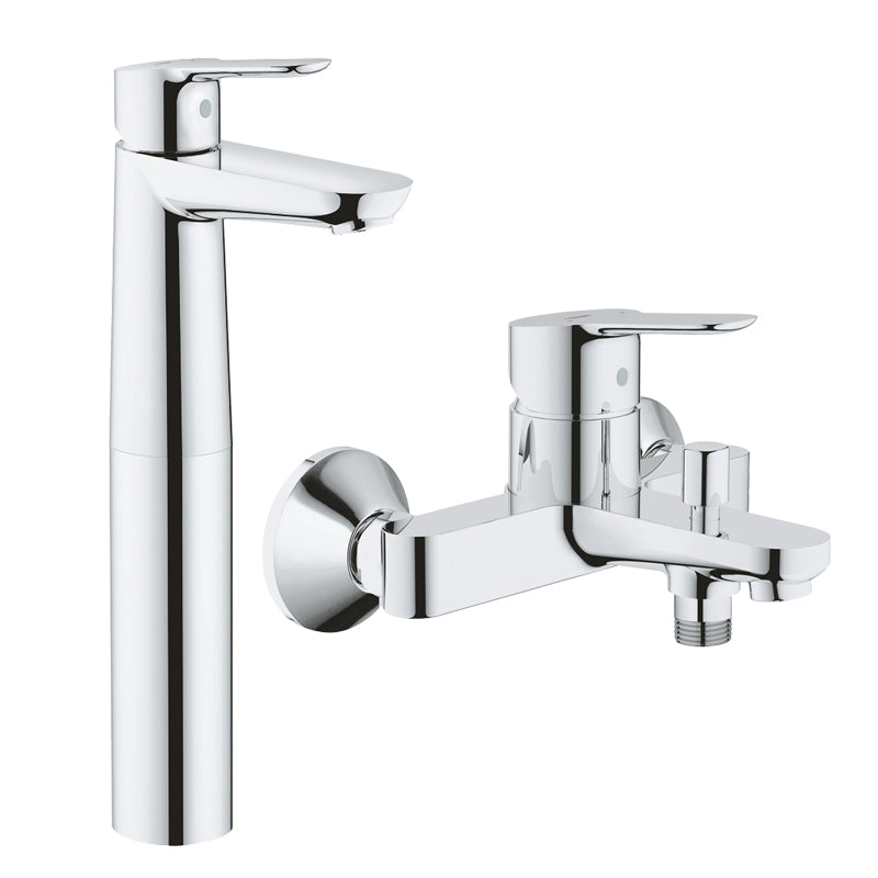 Baterie cada/dus Grohe Bau Edge-23334000 + Baterie lavoar blat Grohe BauEdge XL size-23761000