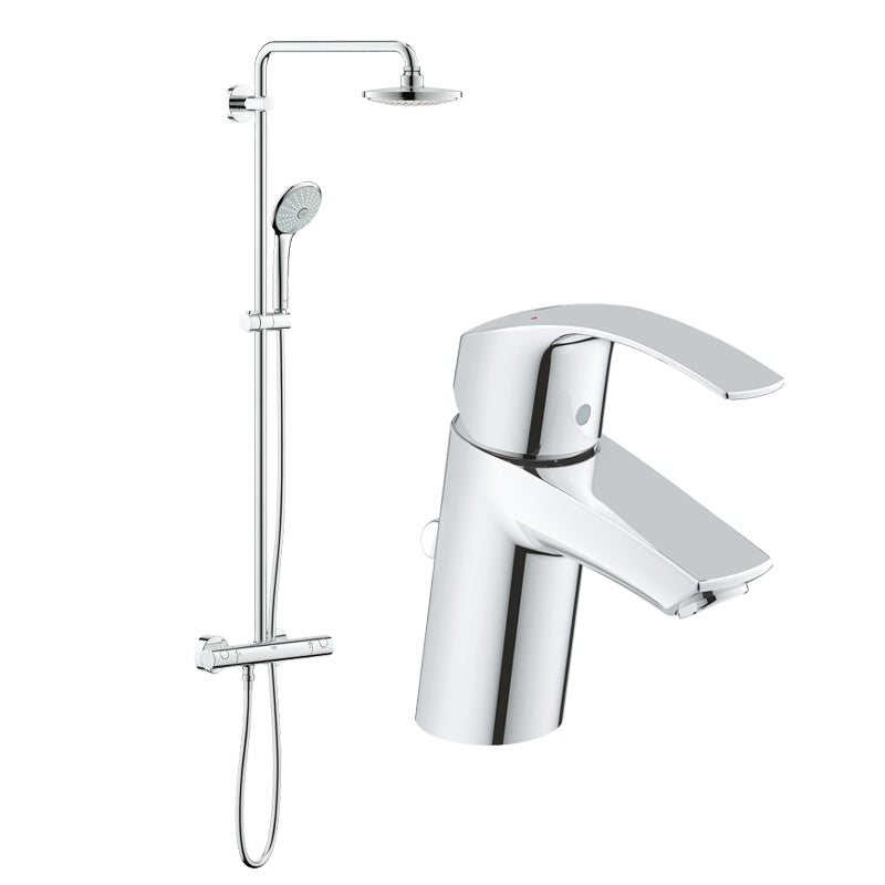 Pachet: Coloana dus termostat Grohe Euphoria 260 ( 27296001), baterie lavoar Grohe Eurosmart S (33265002)