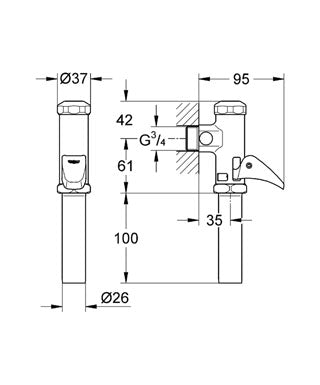 Valva spalare automata pentru wc Grohe DAL-37139000