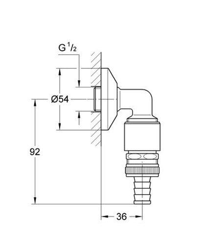 Racord pe colţ 1/2"-Grohe WAS® -41126000
