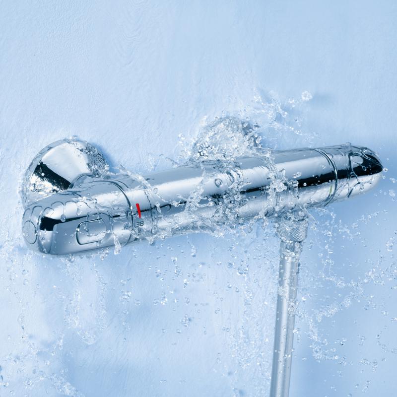 Baterie dus cu termostat Grohe 