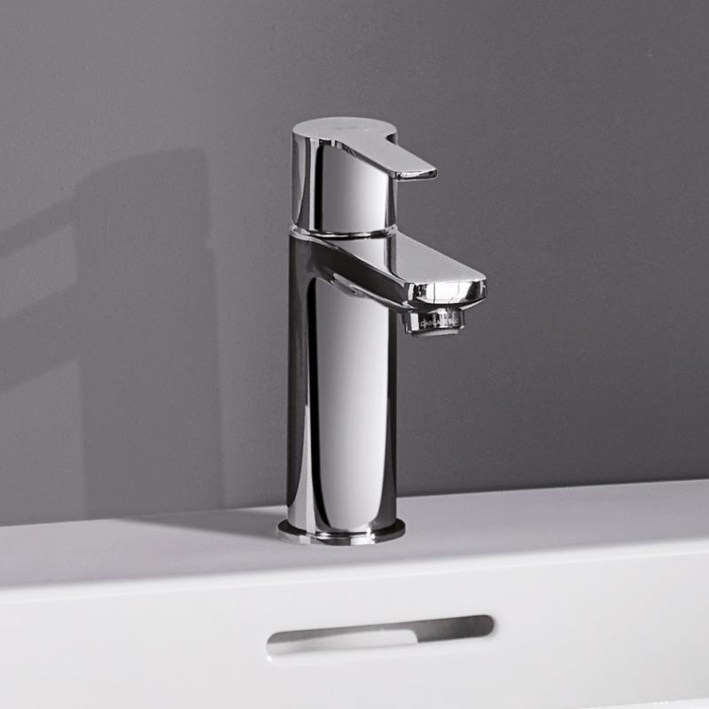 Baterie lavoar Grohe Lineare, monocomanda, cartus ceramic, set evacuare tija inclus, marimea XS, crom-32109001