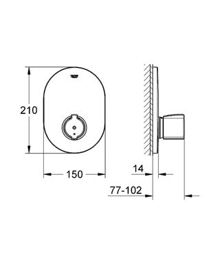 Baterie centrala termostatata Grohe Grohtherrm 2000 Special-19418000