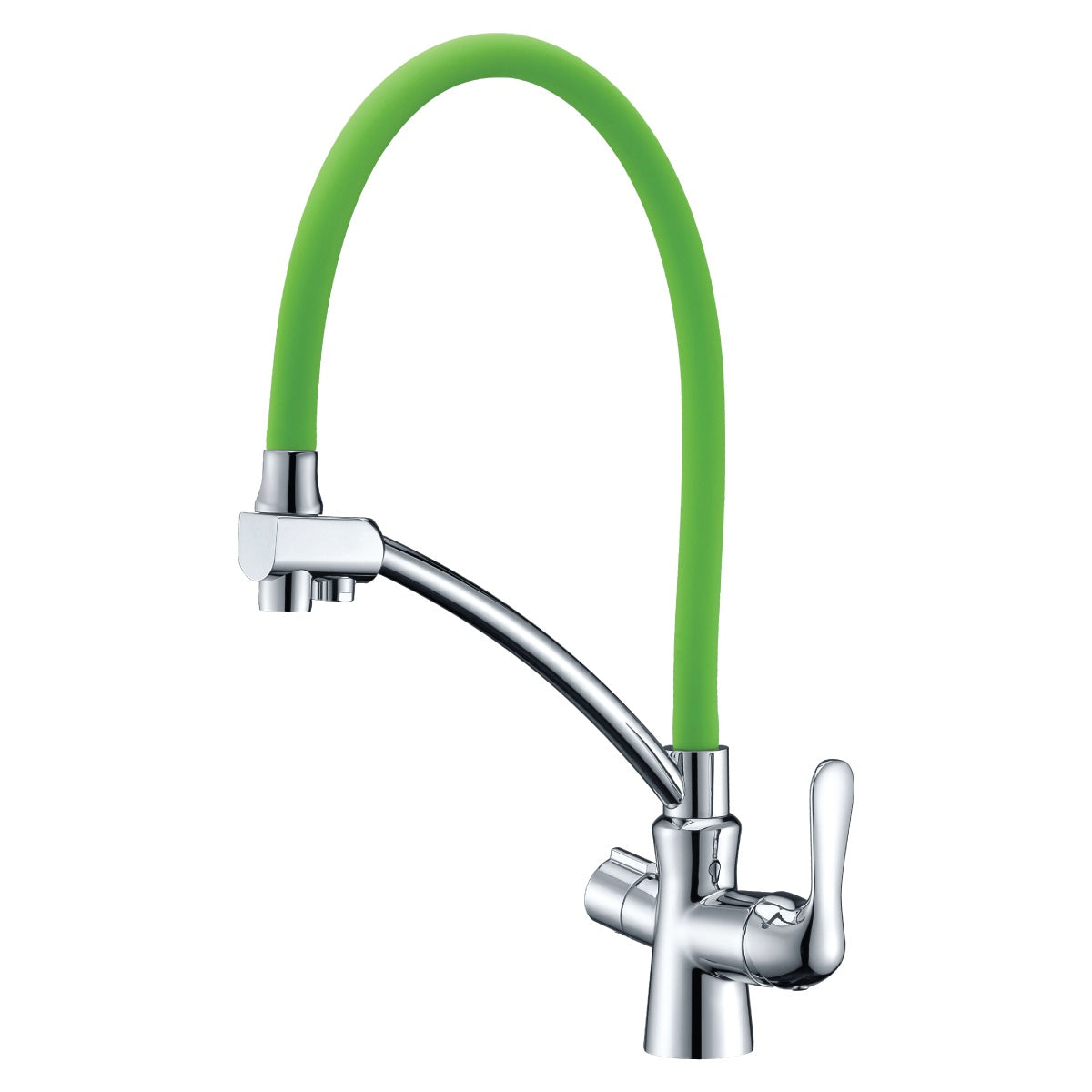 Baterie bucatarie Lemark Comfort  cu Racord la Filtru de Apa Potabila, crom / Verde - LM3070C 