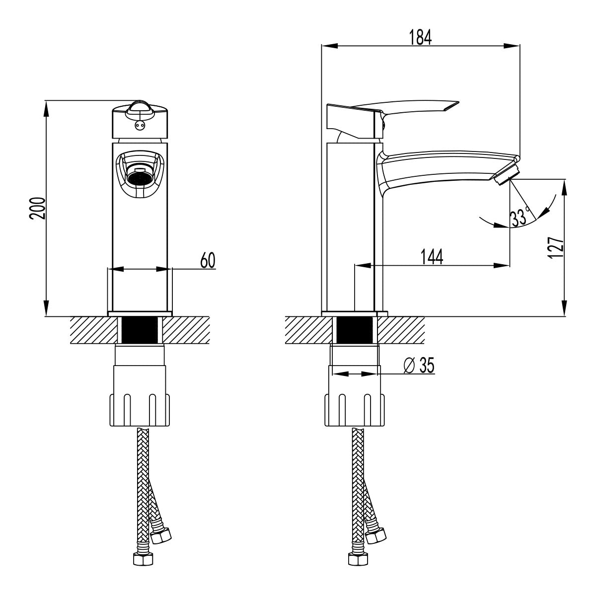 Baterie lavoar monocomanda Lemark Mars, crom - LM3537C-EU