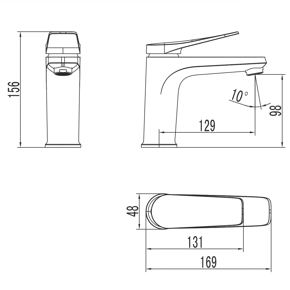 Baterie lavoar Lemark Bronx, metalic - LM3706GM