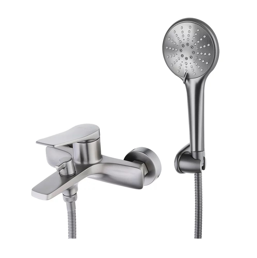 Baterie cada Lemark Bronx cu set de dus grafit - LM3714GM