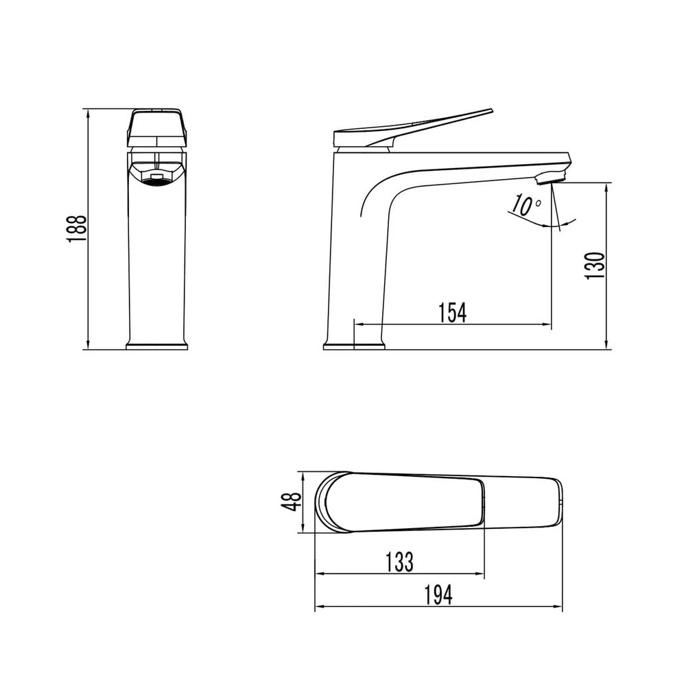Baterie lavoar Lemark Bronx, monocomanda, grafit mat - LM3737GM