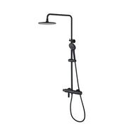 Coloana dus cu baterie termostatata Lemark Bronx, pipa cada, negru mat - LM3772BL