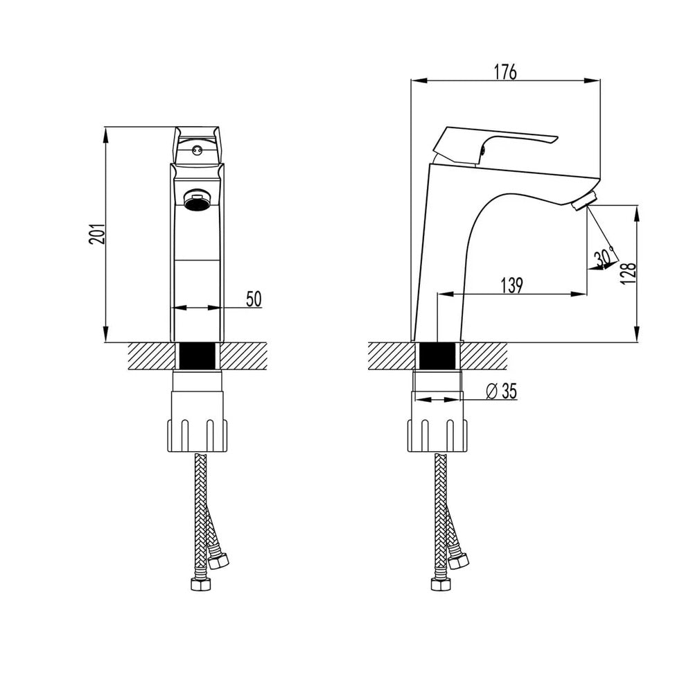 Baterie lavoar Lemark Unit, monocomanda, crom - LM4537C