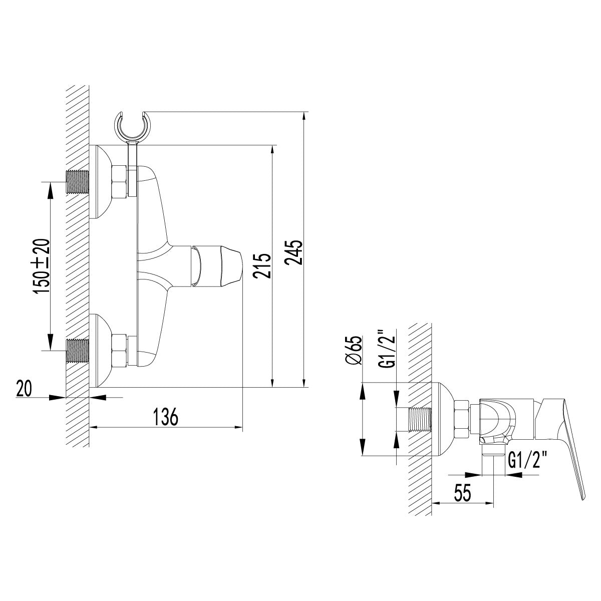 Baterie dus Lemark Partner, crom - LM6559C