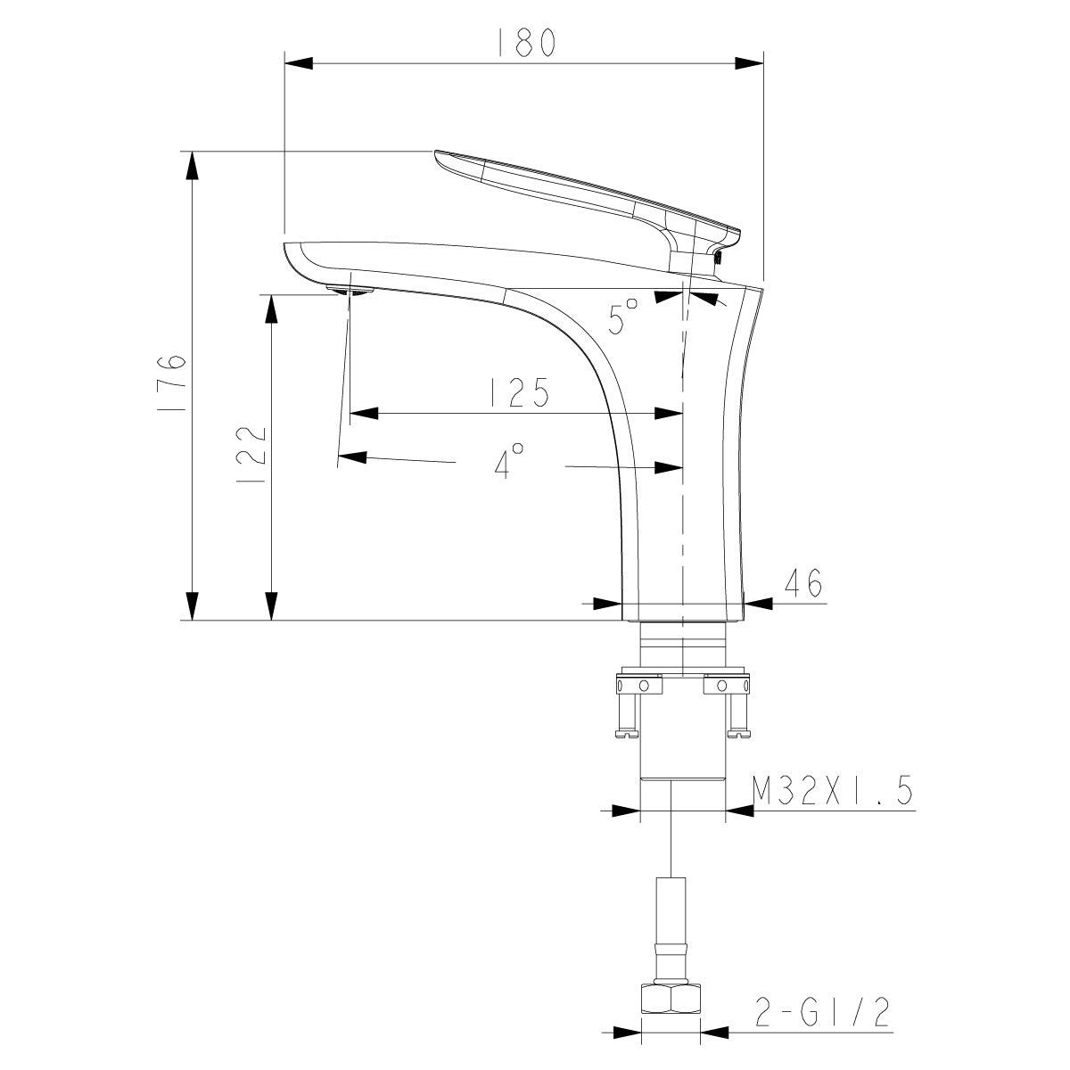 Baterie lavoar Lemark Bellario. crom - LM6806C-EU